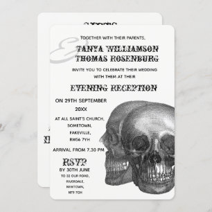 Gothic Skulls Evening Invitation