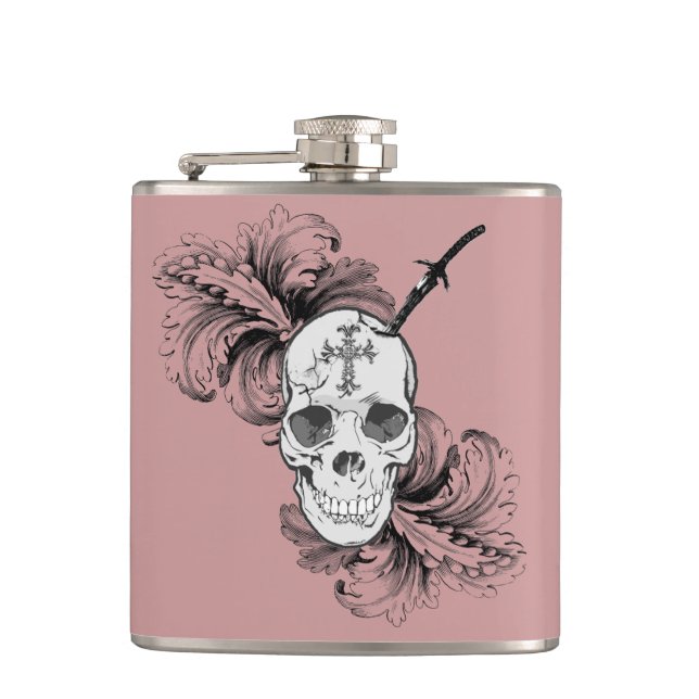 Gothic Skulls Flask (Front)