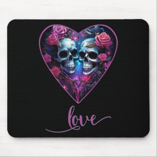 Gothic Skulls Love For Valentine´s Love Rock For M Mouse Pad