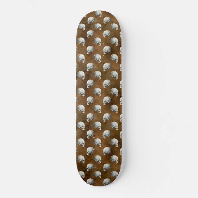 Gothic Skulls on Copper Skateboard (Front)