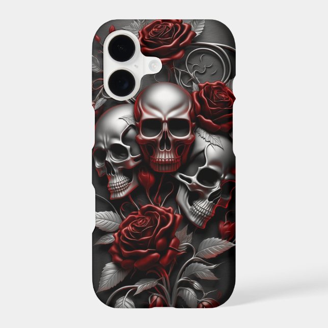 Gothic Skulls Red Roses (Back)
