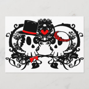 Gothic Skulls Wedding Invitation