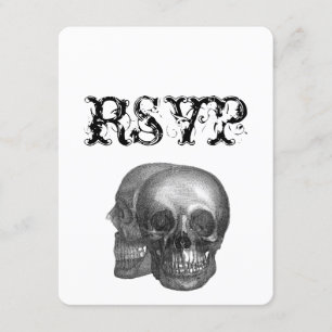 Gothic Skulls Wedding RSVP Card