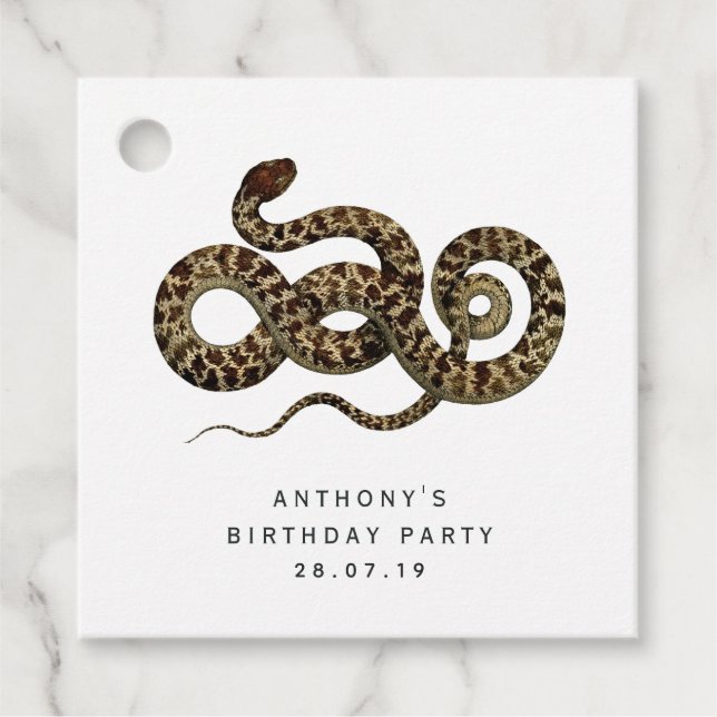 Gothic Snake Favour Tags (Front)