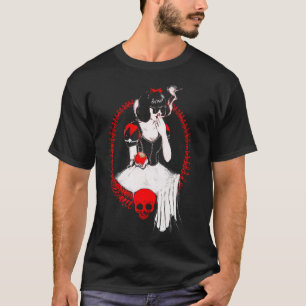 Gothic Snow White Smoking - Dark Art Print T-Shirt