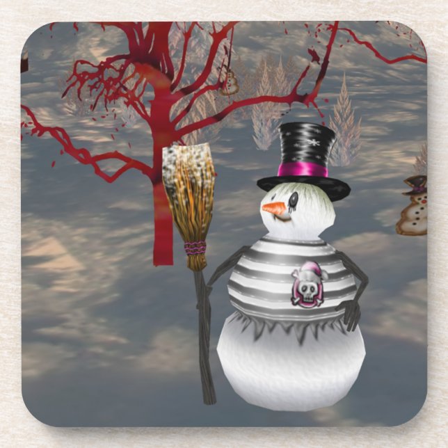 Gothic Snowman Coasters (Front)