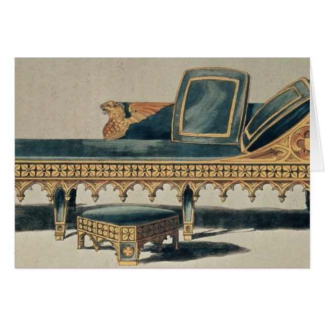 Gothic Sofa from the 'Repository of the Arts' (Front Horizontal)