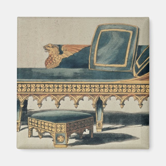 Gothic Sofa from the 'Repository of the Arts' Magnet (Front)
