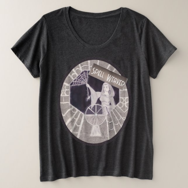 Gothic Spell Weaver Plus Size T-Shirt (Design Front)