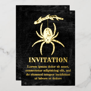 Gothic Spider Hanging From Branch