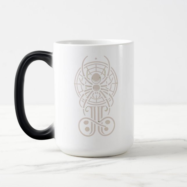 Gothic Spider Monogram Magic Mug (Left)