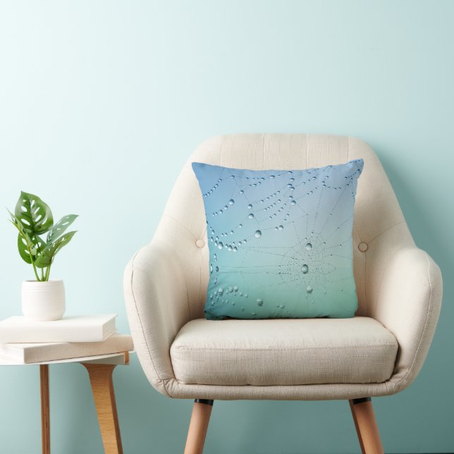 Gothic Spiderweb Throw Pillow for Cosy Spaces (Chair)