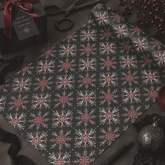 Gothic Spooky Christmas snowflakes Tissue Paper