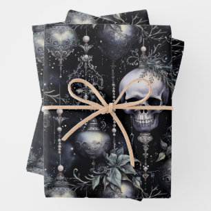Gothic Spooky Christmas Wrapping Paper Sheet