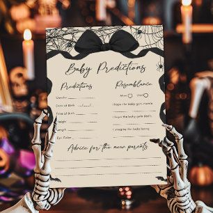 Gothic Spooky Little Boo Baby Predictions Game