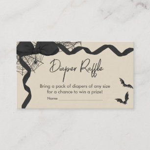 Gothic Spooky Little Boo Baby Shower Diaper Raffle Enclosure Card