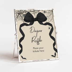 Gothic Spooky Little Boo Diaper Raffle Sign