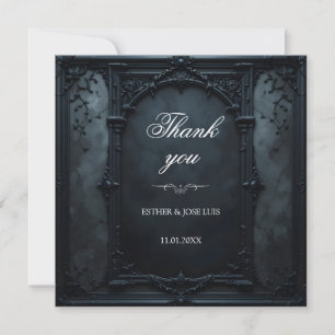 Gothic Square Frame Thank You Card