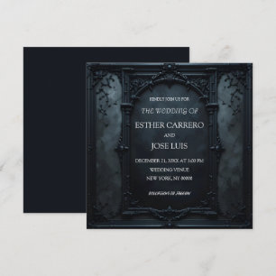 Gothic Square Frame Wedding Invitation