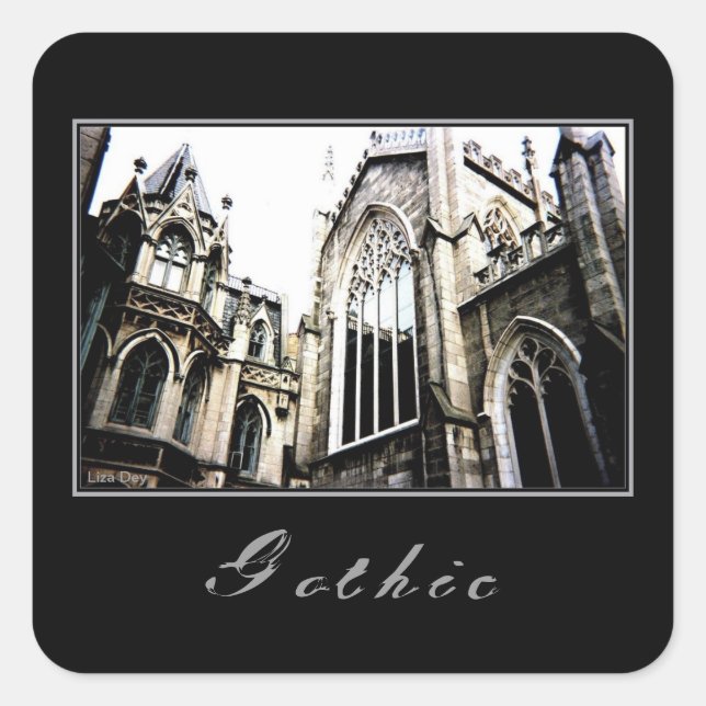 'Gothic'  Square Stickers (Front)