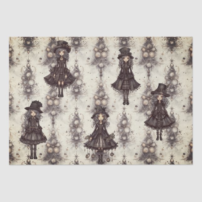 Gothic Steam Punk Alternative Christmas Fairy Tissue Paper (Front)