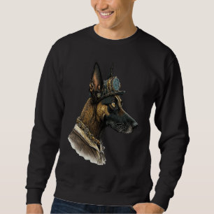 Gothic Steampunk Belgian Malinois Sweatshirt