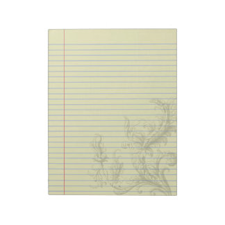 Gothic Steampunk Floral Fantasy Legal Notepad