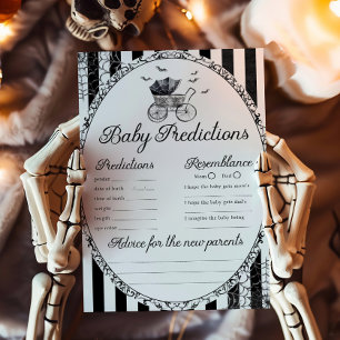 Gothic Stroller Halloween Baby Predictions Game
