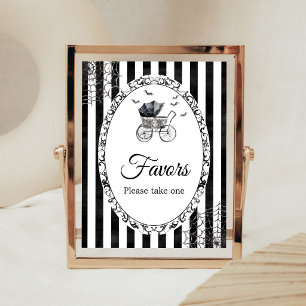 Gothic Stroller Halloween Favours Sign