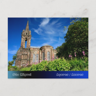 Gothic style chapel in Azores Postcard