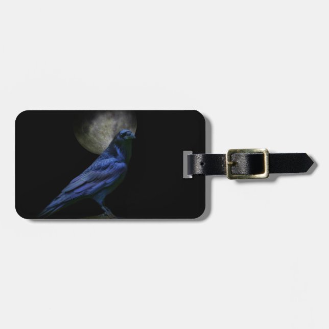 Gothic Style Raven Custom Luggage Tag (Front Horizontal)