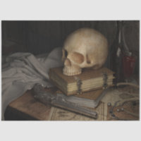 Gothic Style Still Life with Skull