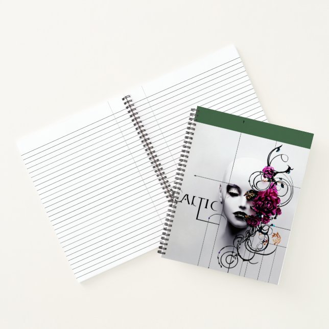 Gothic Style Tiara Art - Fierce Protective Design Notebook (Inside)