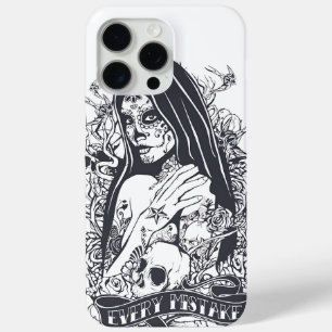 Gothic Sugar Skull Woman Tattoo Art iPhone 15 Pro Max Case