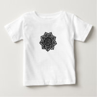 GOTHIC SUN Black White Celtic Knots Baby T-Shirt