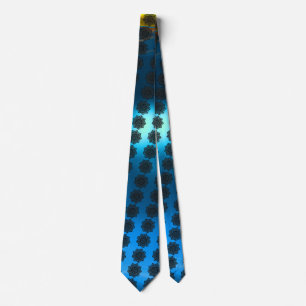 GOTHIC SUN CELTIC KNOTS Aqua Blue Tie