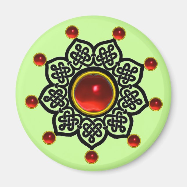 GOTHIC SUN  Red Ruby Gem Magnet (Front)