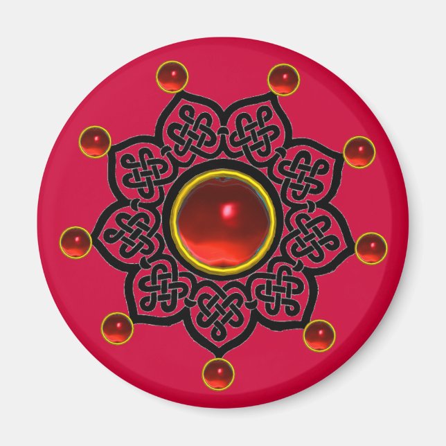 GOTHIC SUN  Red Ruby Gem Magnet (Front)
