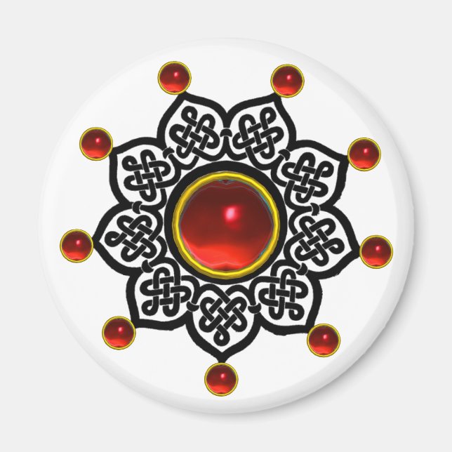 GOTHIC SUN  Red Ruby Gem Magnet (Front)