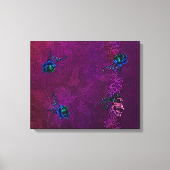 Gothic Surreal Roses Canvas Print (Front)
