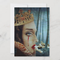 Gothic Surreal Unique Collage Sad Queen of Hearts
