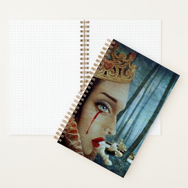 Gothic Surreal Unique Collage Sad Queen of Hearts Notebook (Inside)