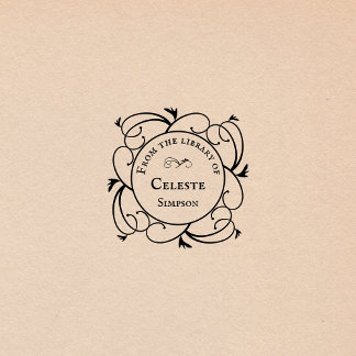 Gothic Swirls | From the library of Personalised Rubber Stamp