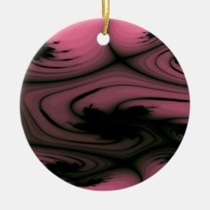 Gothic Swirls Medallion Ceramic Tree Decoration