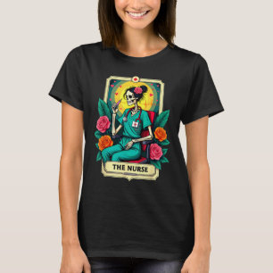 Gothic Tarot Card Nursing Skeleton The Nurse T-Shirt