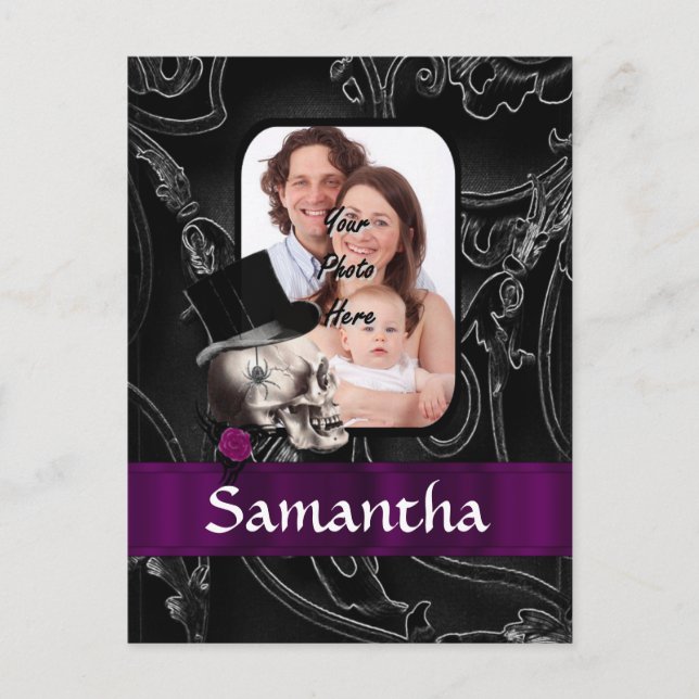 Gothic tattoo skull postcard (Front)