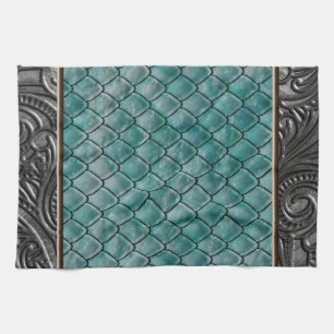 Gothic Teal II Tea Towel