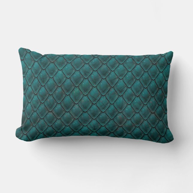 Gothic Teal Lumbar Cushion (Front)