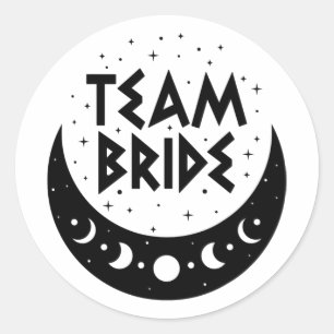 Gothic Team Bride Coven Wedding Bachelorette Party Classic Round Sticker