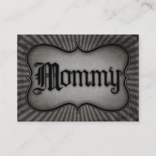 Gothic Text Mummy Calling Card